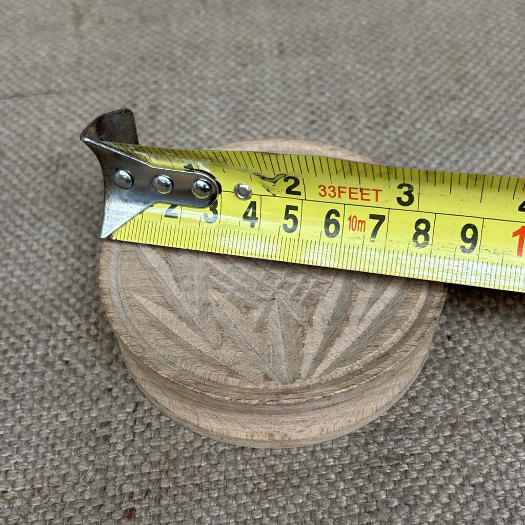 Carved Wooden Thistle Biscuit Stamp / Shortbread Stamp - Farmhouse Kitchenalia