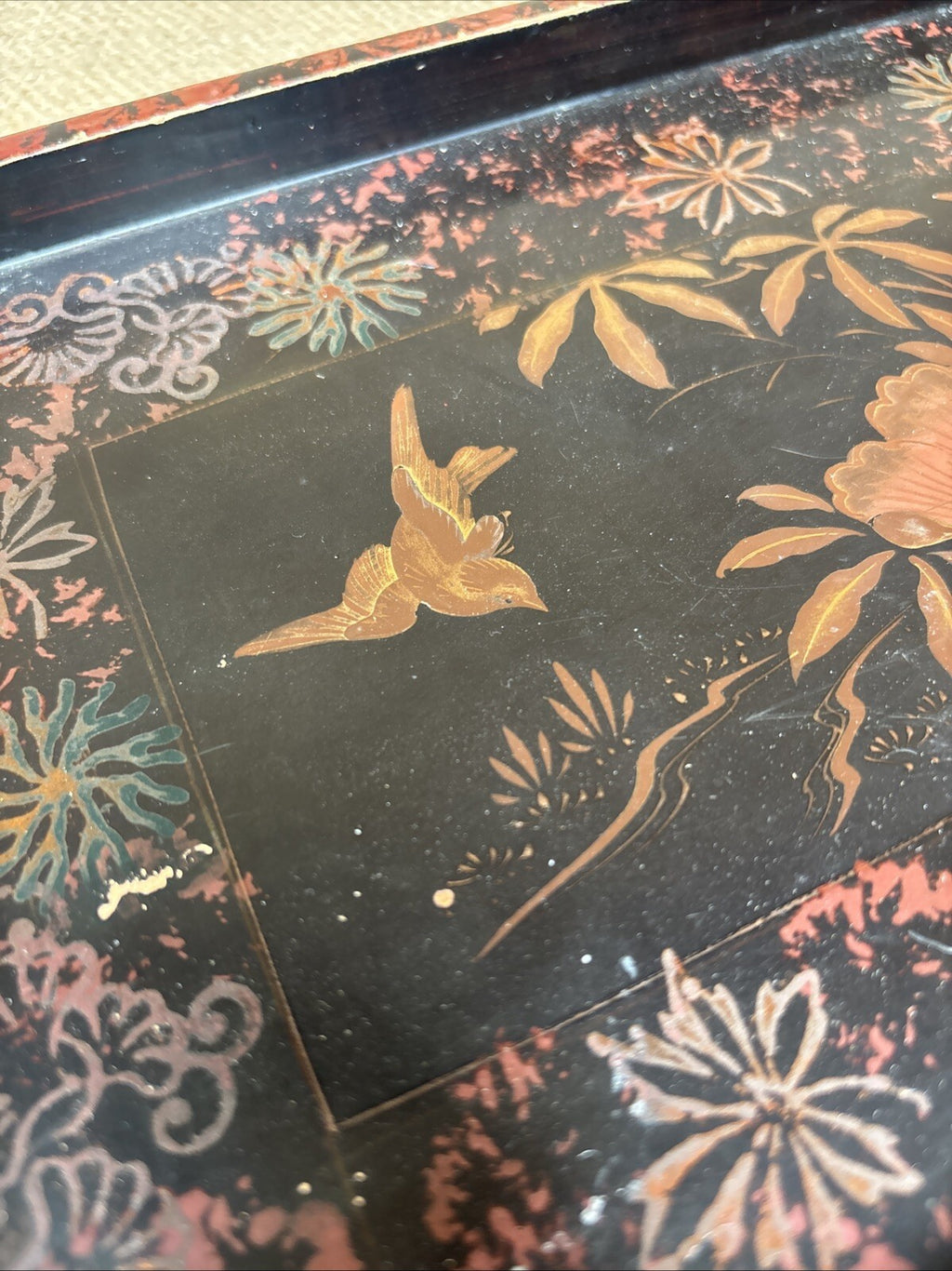 Japanese Antique Hand Painted Tray