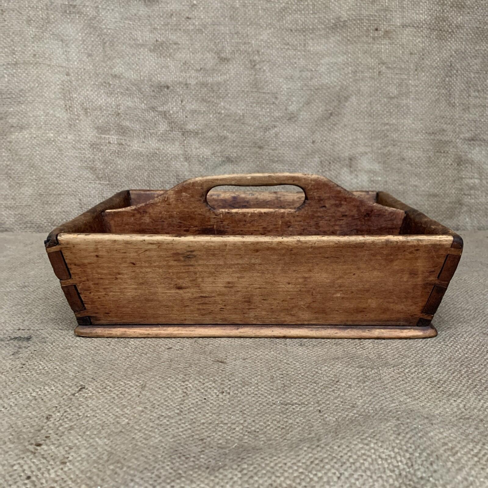 Antique Cutlery / Knife box / Butlers Tray - Kitchenalia - Farmhouse - Cottage