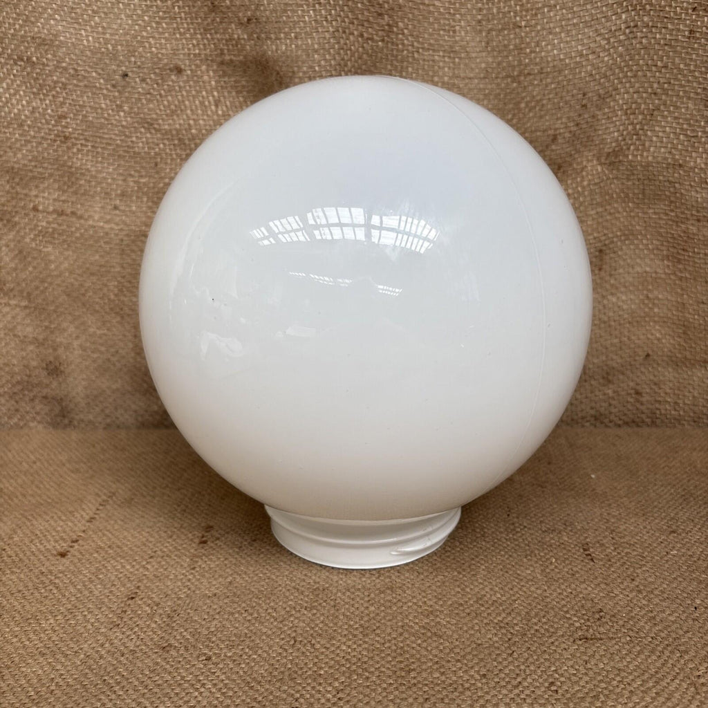 Milk Glass Light Shade Round Mid Century Screw In