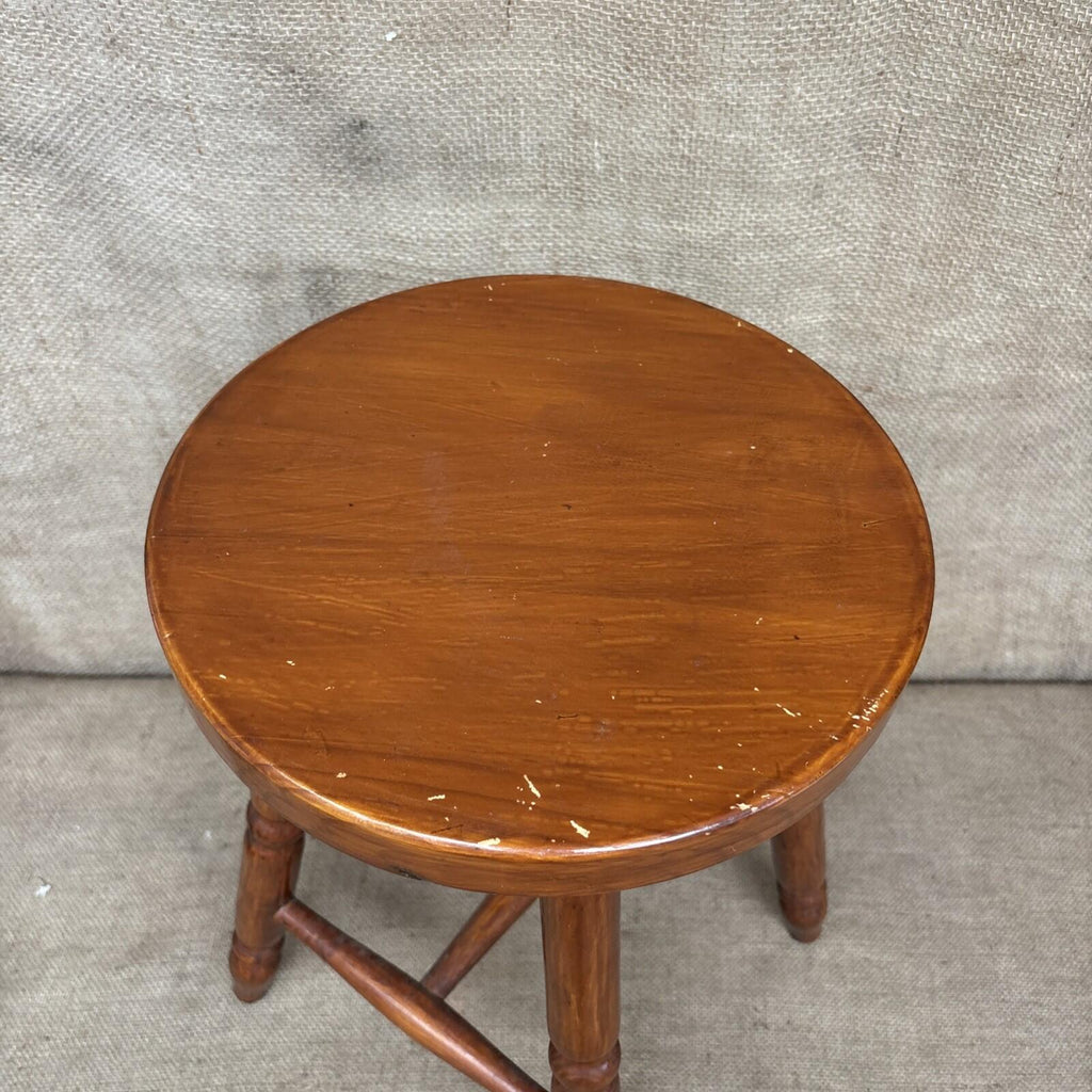Vintage Wooden Stool - Farmhouse - Cottage - Plant Stand