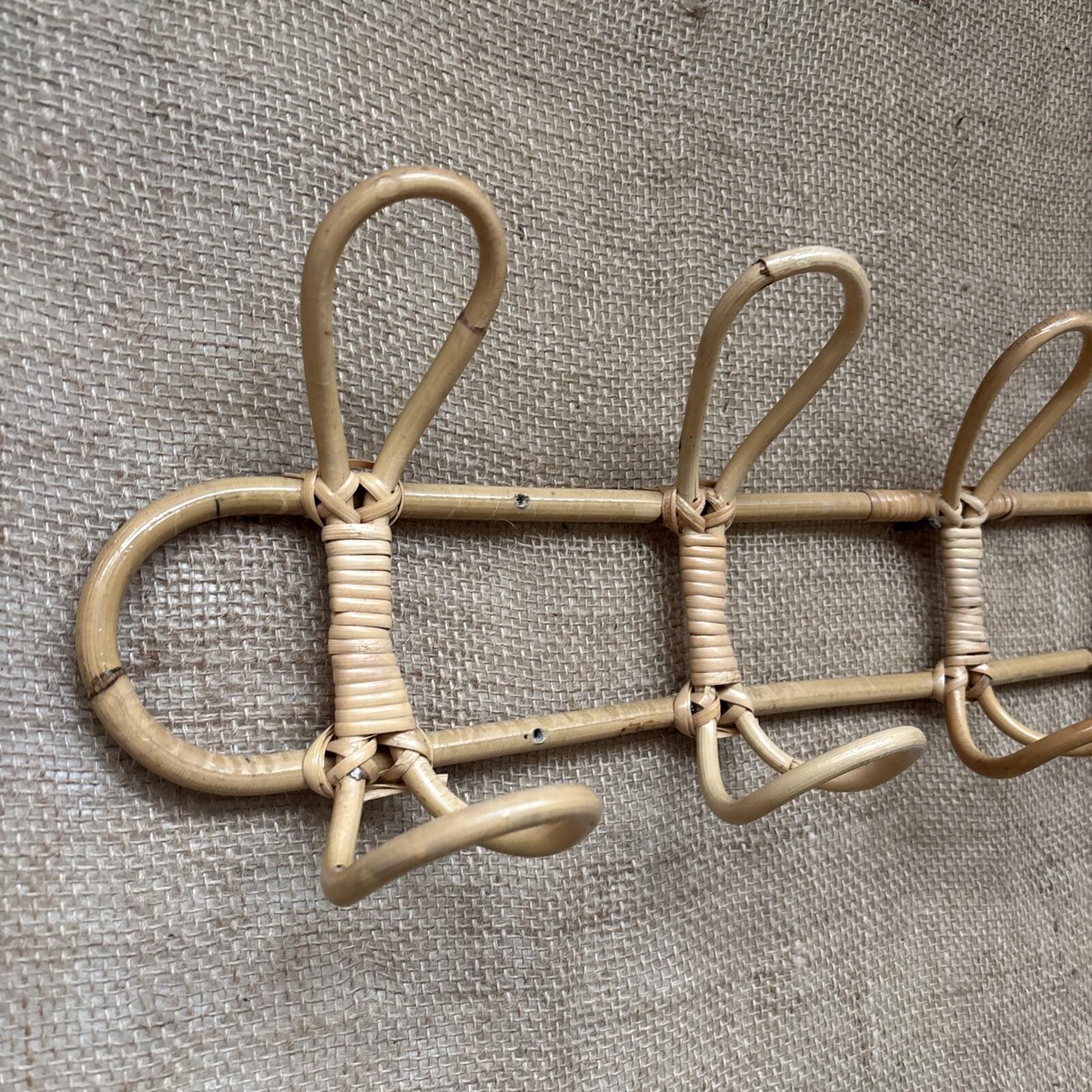 Bamboo Wall Hooks - Vintage - Retro - Coat Hooks