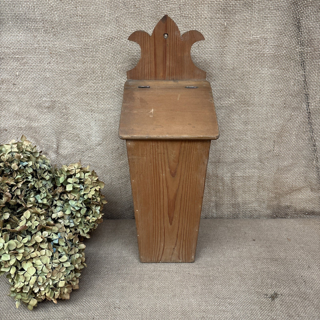 Antique Pine Candle Box - Wall Hanging - Farmhouse- Cottage