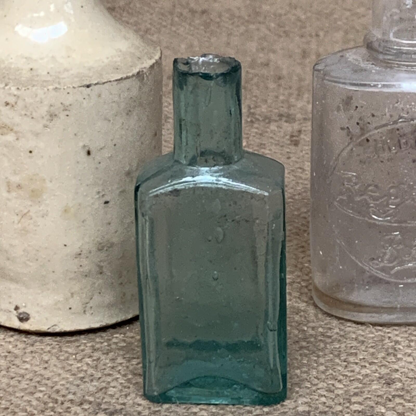 Rustic Small Bottle Trio - Bud Vase - Farmhouse Kitchen - Cottage