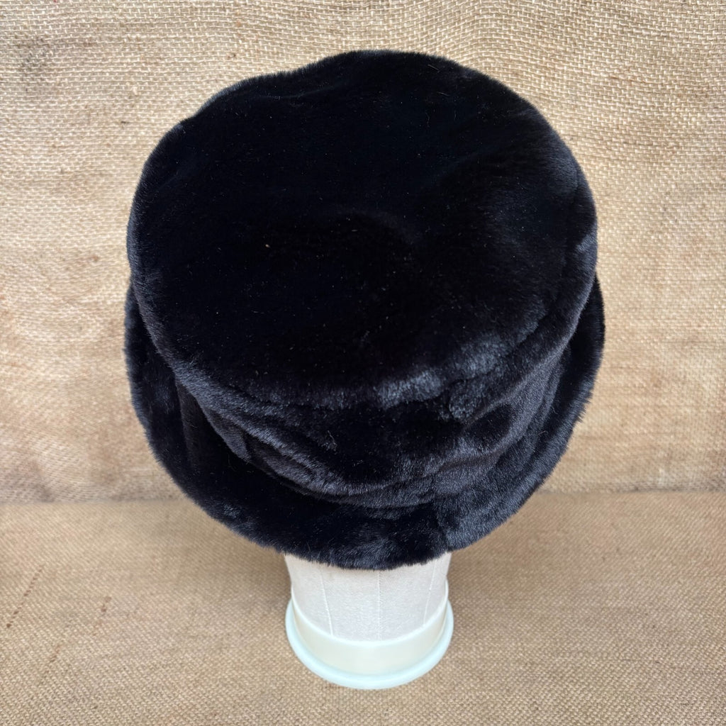 Faux Fur Hat - Black - Marks and Spencer - Country Style - Classy