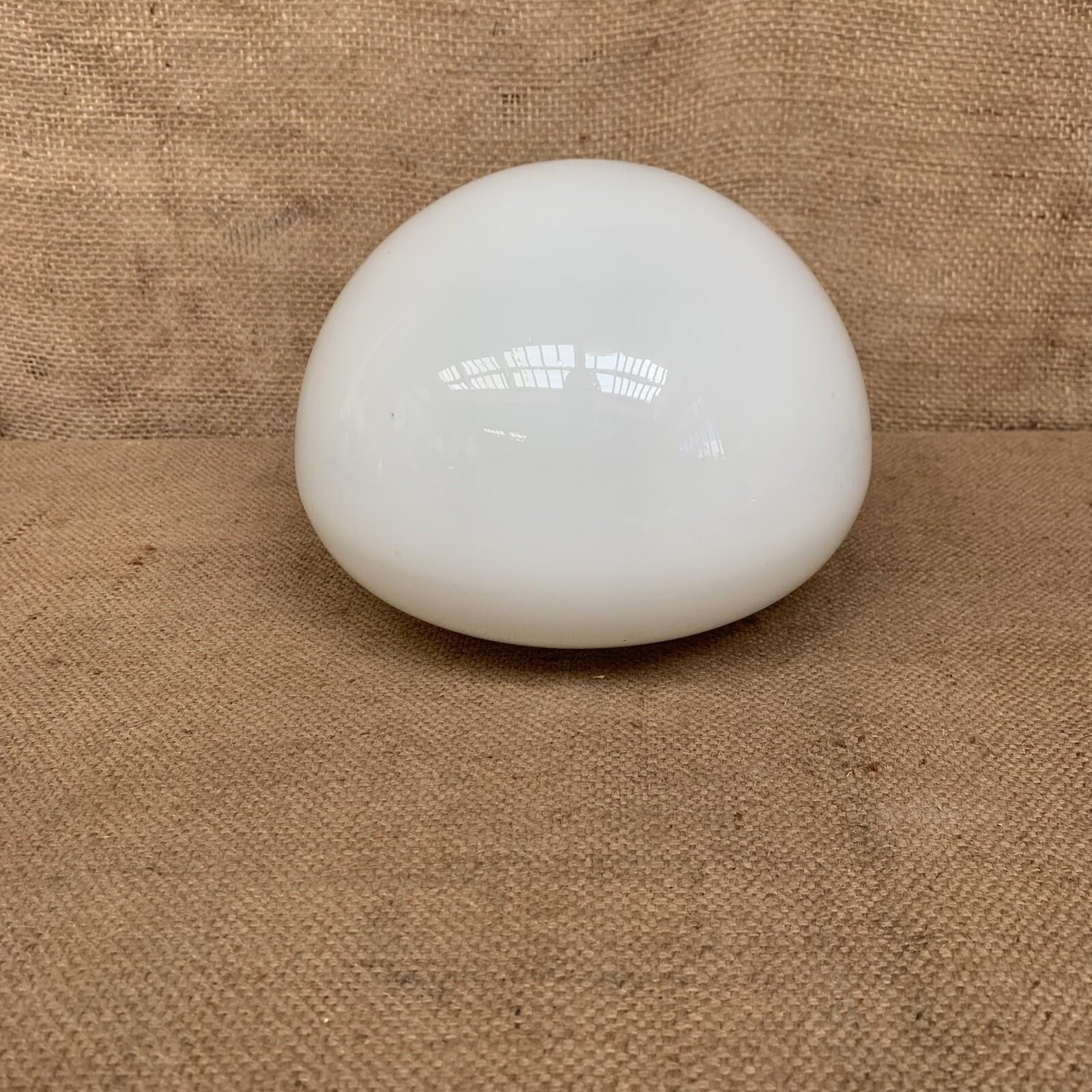 Milk Glass Light Shade Round Dome - Mid Century