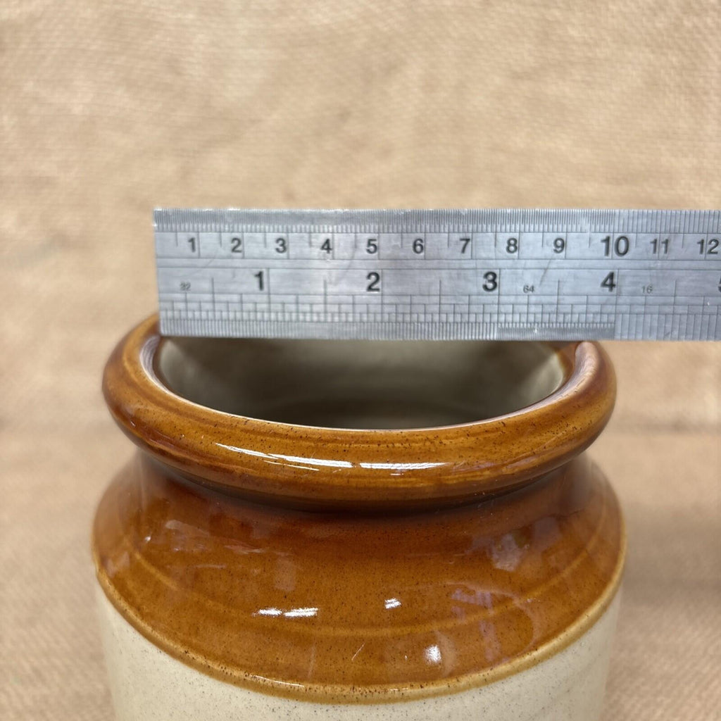 Vintage Stoneware Jar / Utensil Holder / Pickling Jar Farmhouse Kitchen