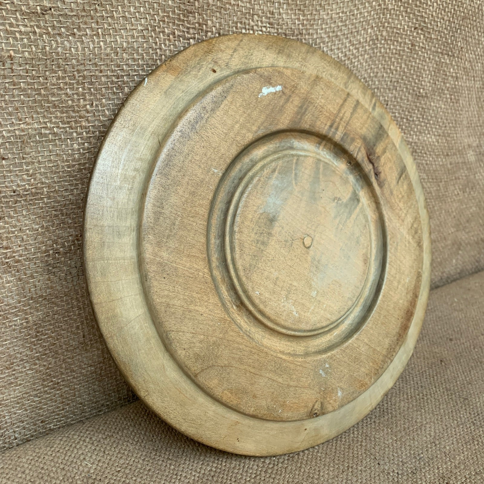 Antique Wooden Bread Board with Wheat Carving #1297
