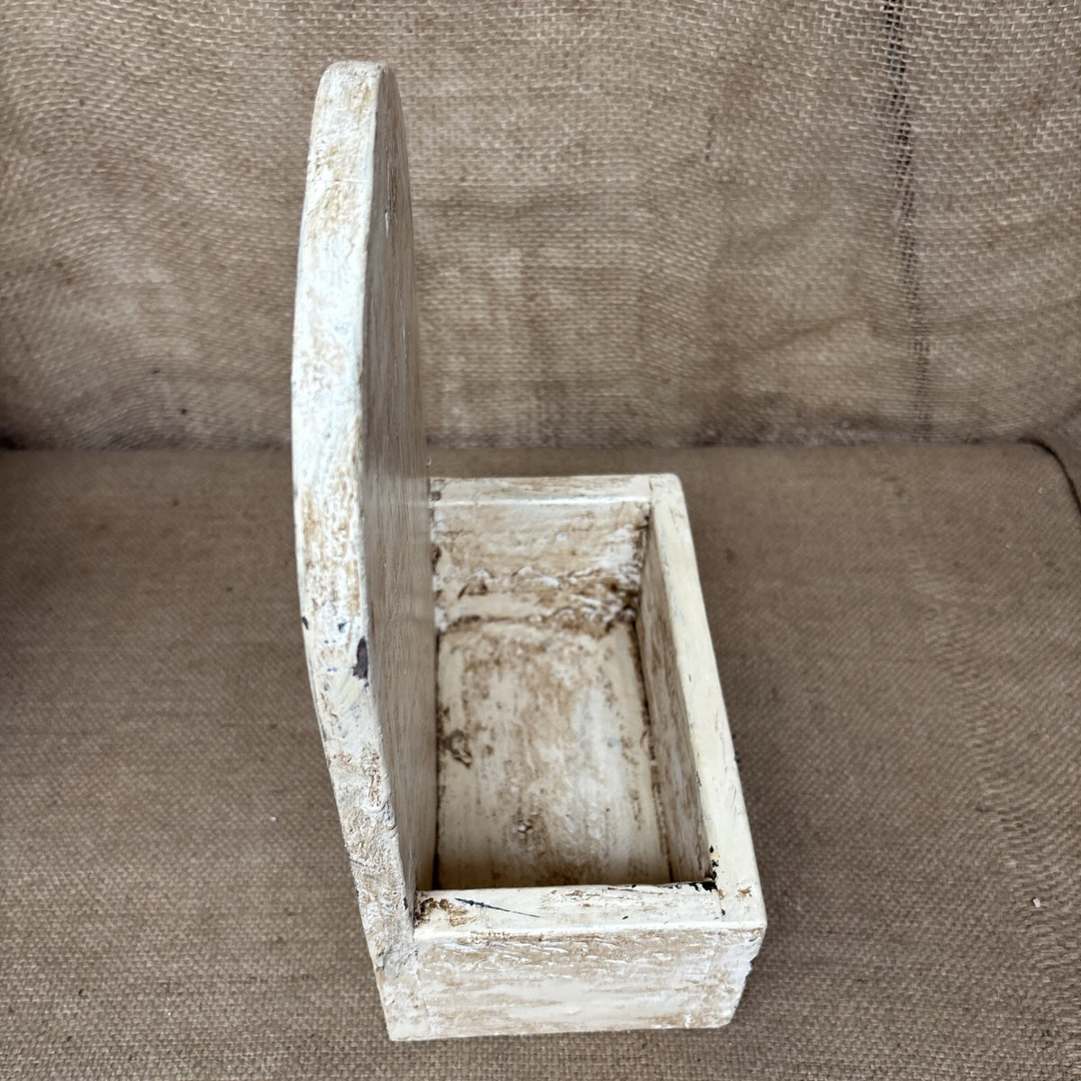 Rustic Wall Box - Worn Painted Pine - Farmhouse - Cottage