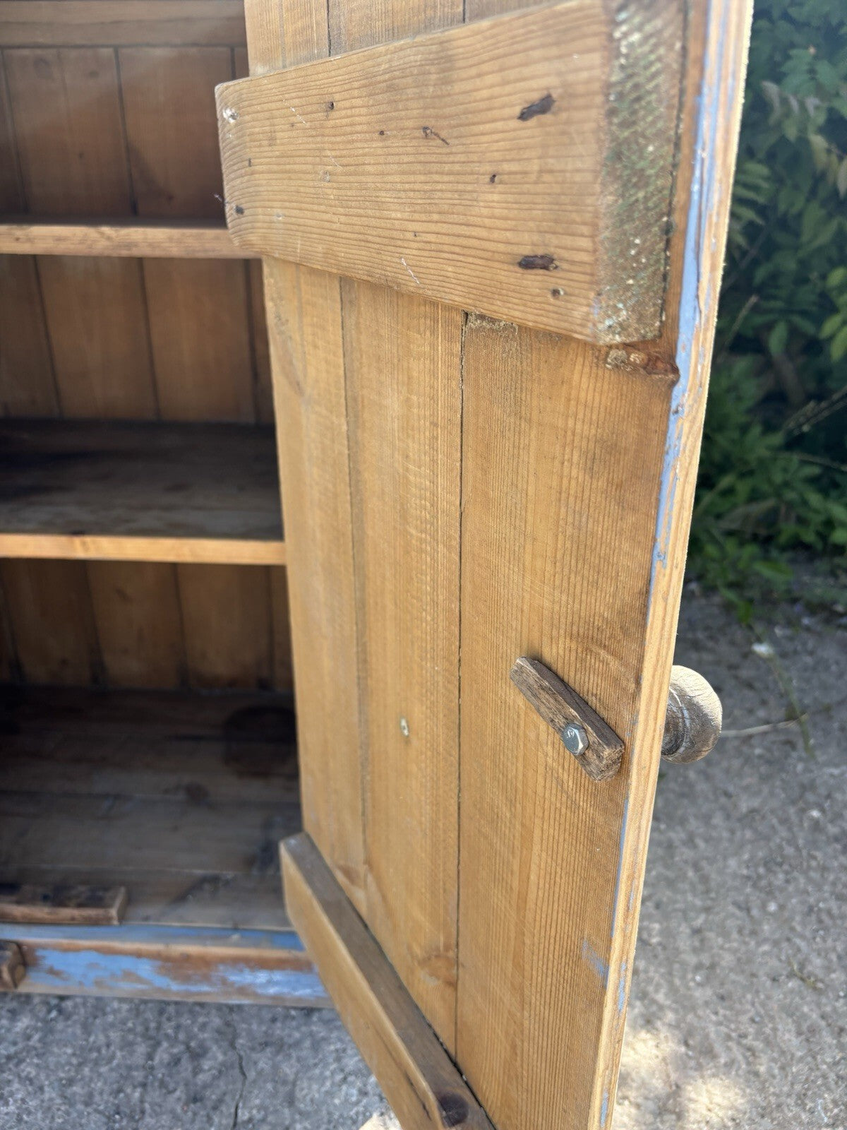 Antique Worn Painted Pine Dresser - French - Farmhouse - Cottage