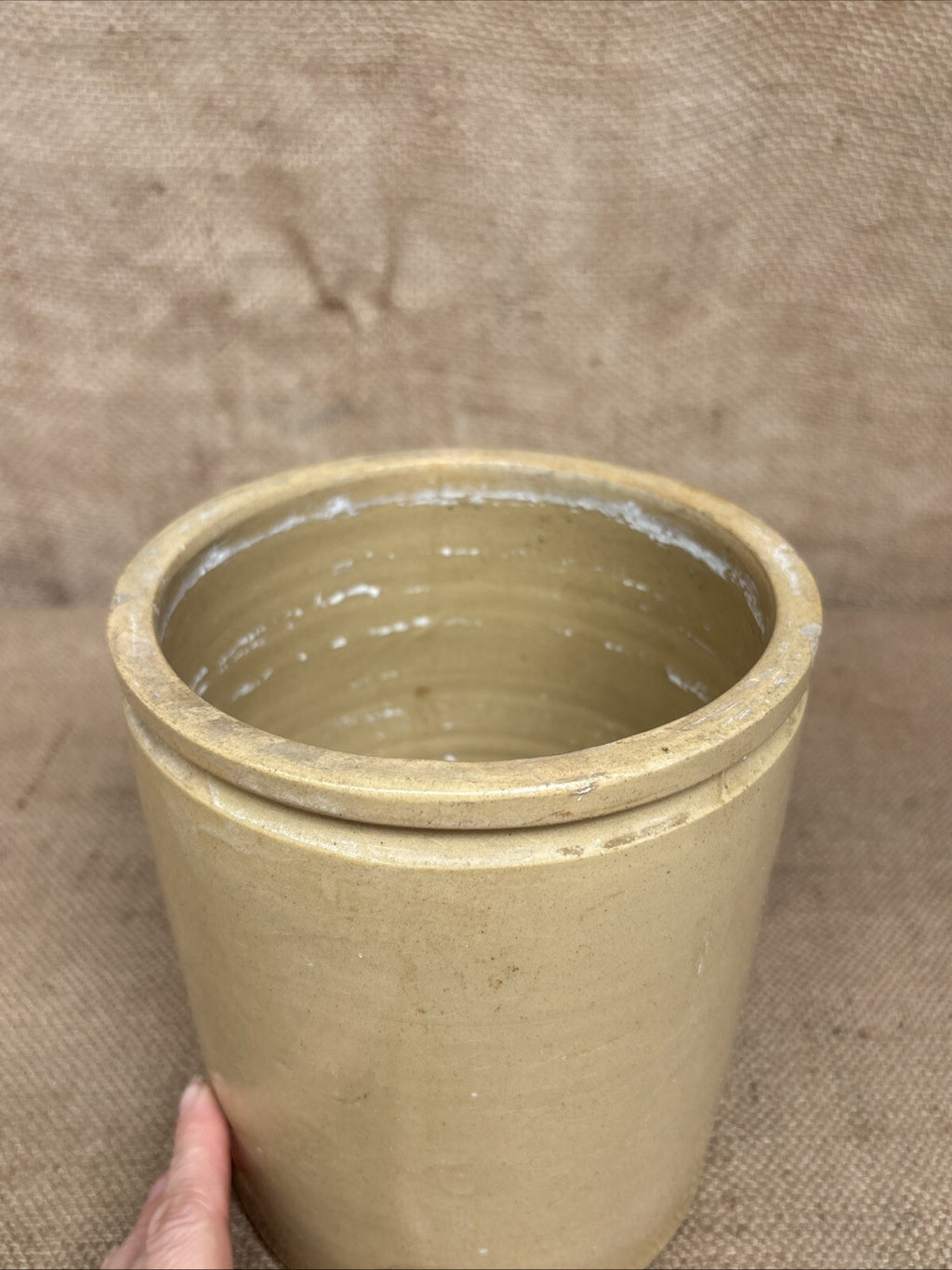 Antique Stoneware Raisins Storage Pot - No Lid - Kitchenalia - Bourne Denby