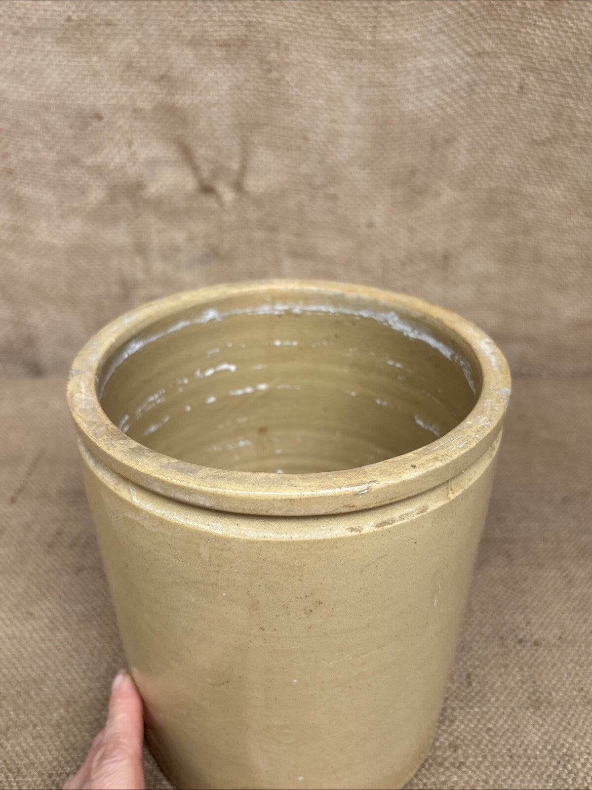 Antique Stoneware Raisins Storage Pot - No Lid - Kitchenalia - Bourne Denby
