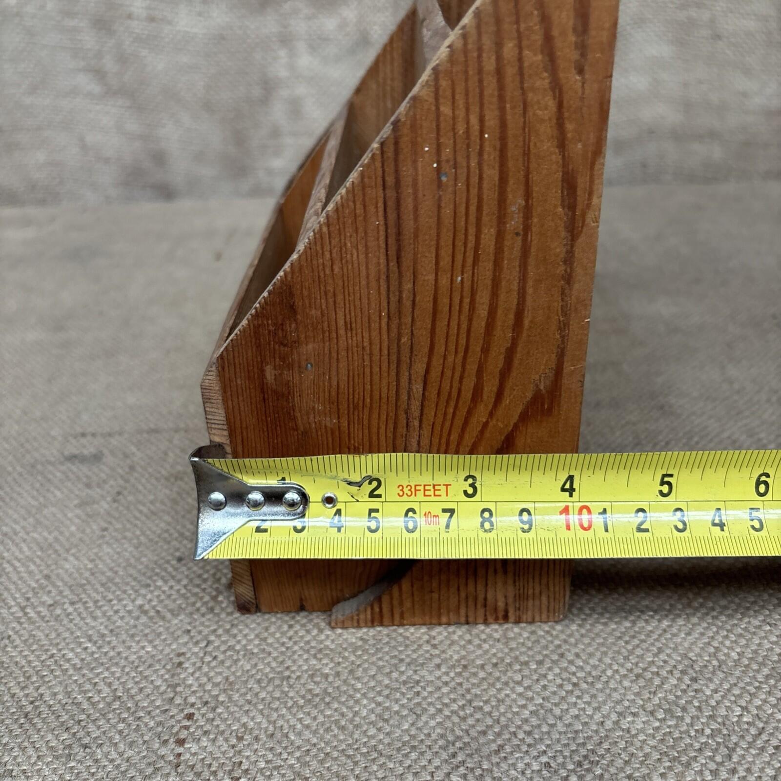 Vintage Pine Letter Rack / Stationary Storage - Farmhouse - Cottage