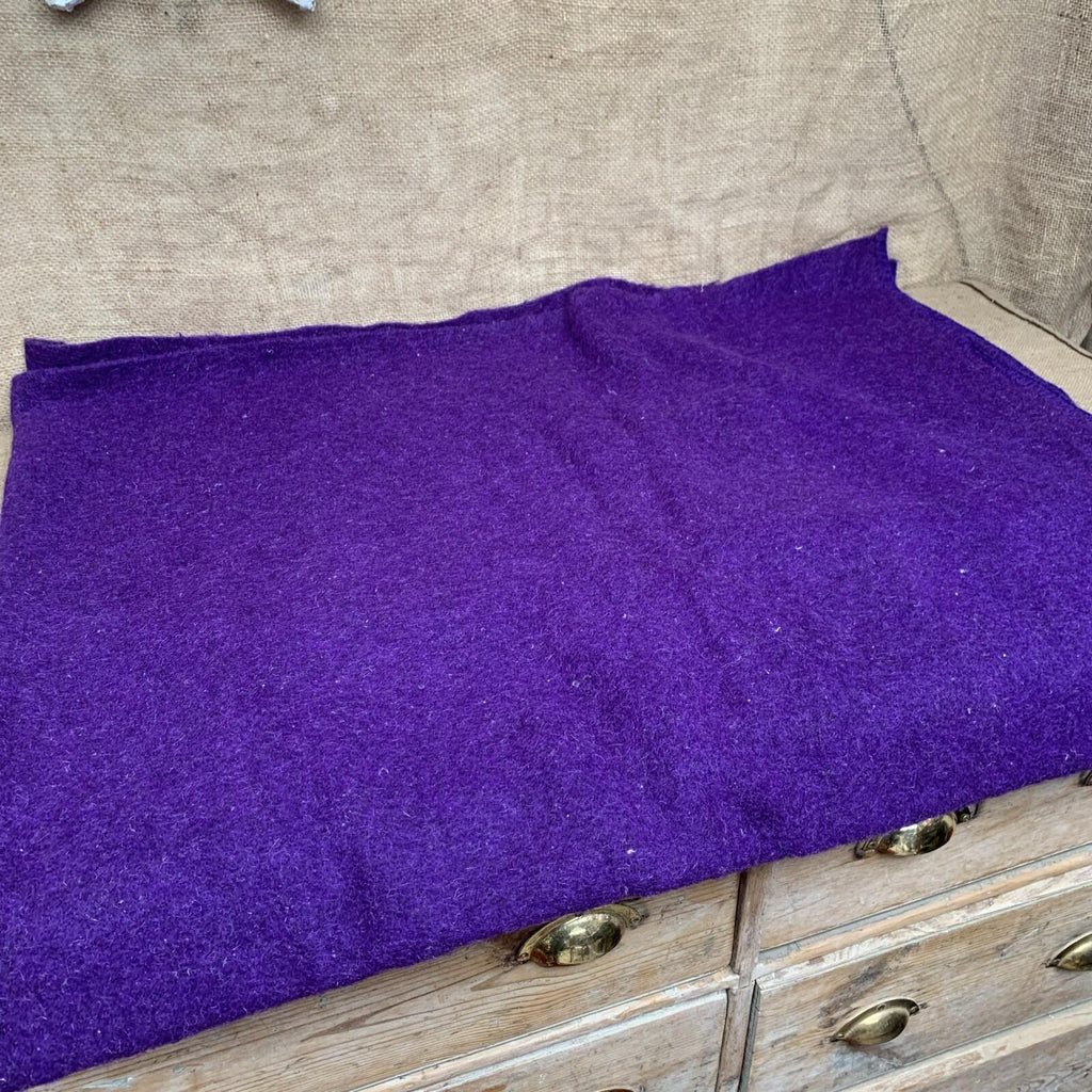 CC41 1940s Purple wool blanket WW2 Era homeware bed 160cm X 200cm #2