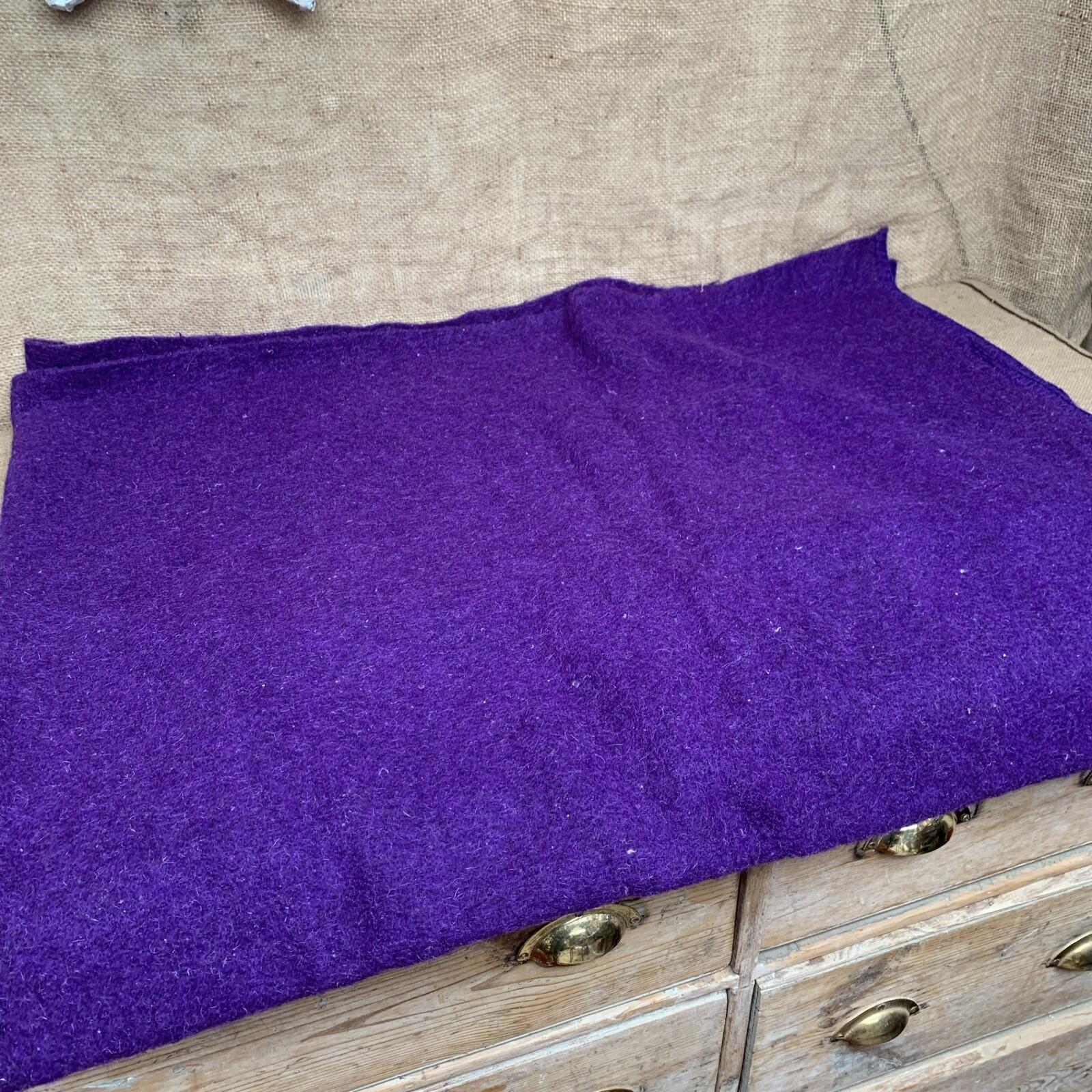 CC41 1940s Purple wool blanket WW2 Era homeware bed 160cm X 200cm #2