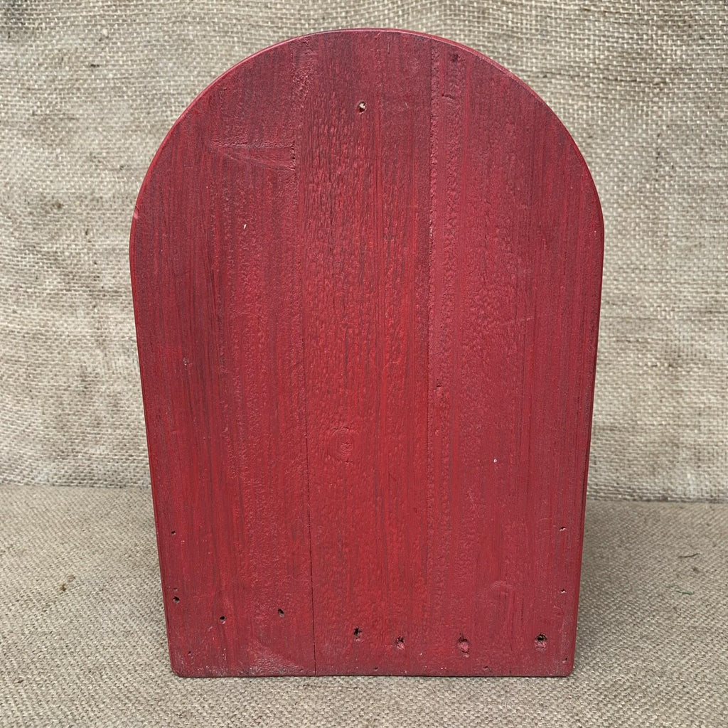 Rustic Wall Box - Worn Red Painted Pine - Farmhouse - Cottage