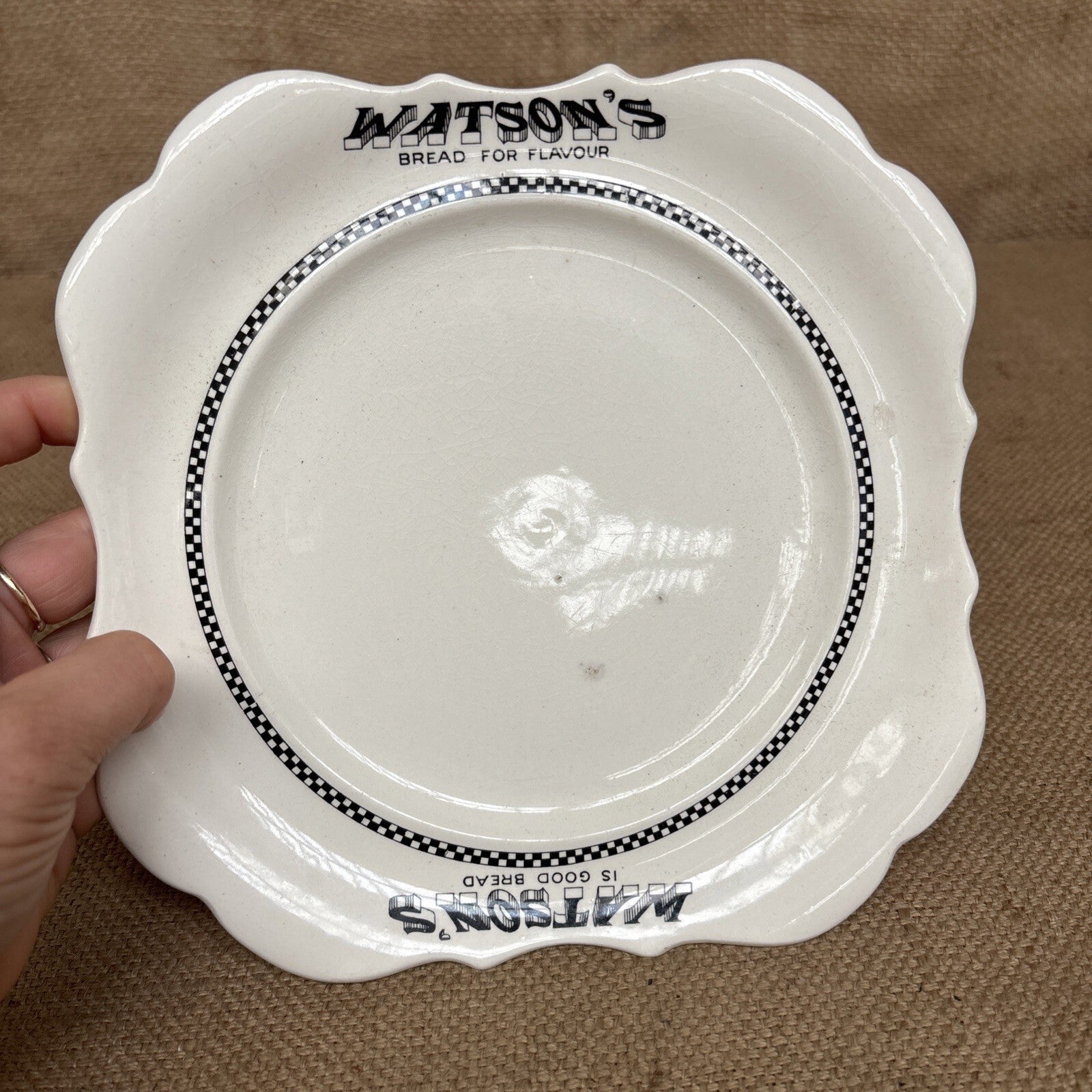 Watson’s Bread Advertising Plate - Kitchenalia -