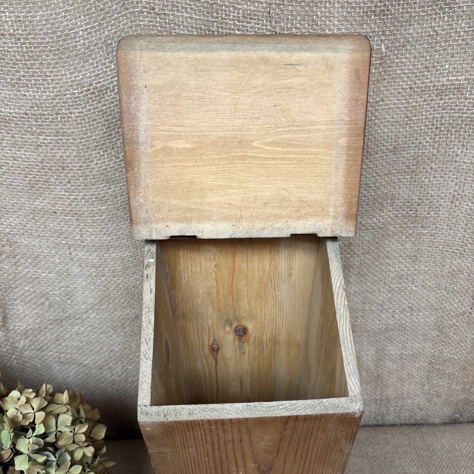 Antique Pine Candle Box - Wall Hanging - Farmhouse- Cottage