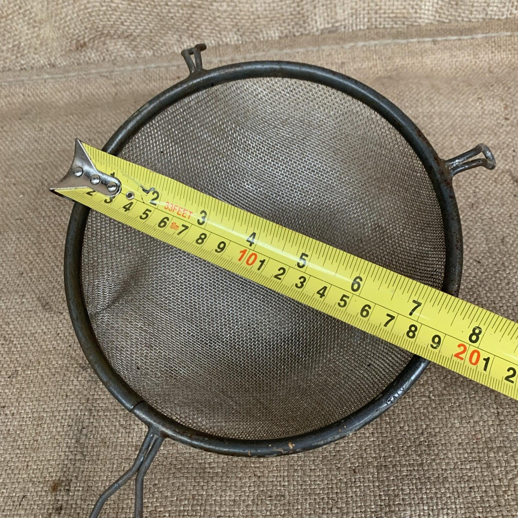 Vintage Kitchen Metal Seive With Handle & Lip - Kitchenalia