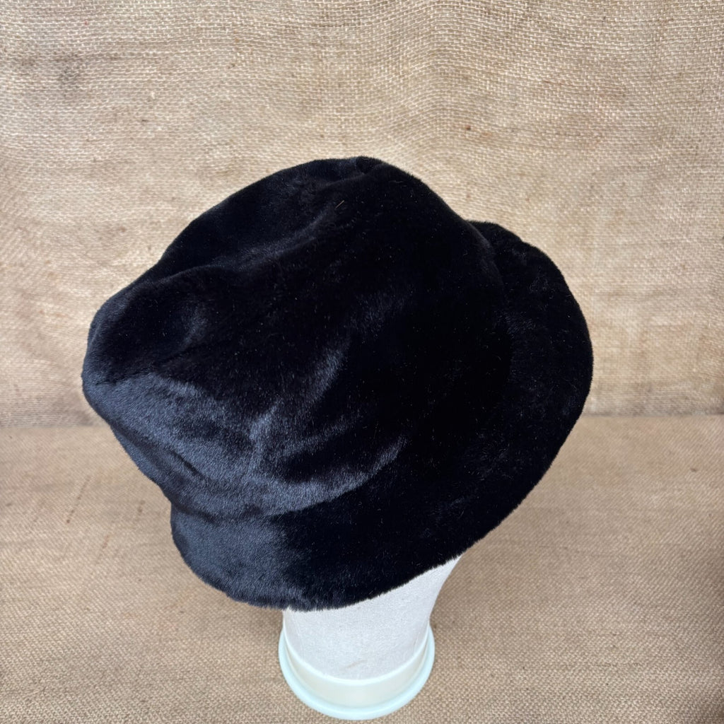 Faux Fur Hat - Black - Marks and Spencer - Country Style - Classy