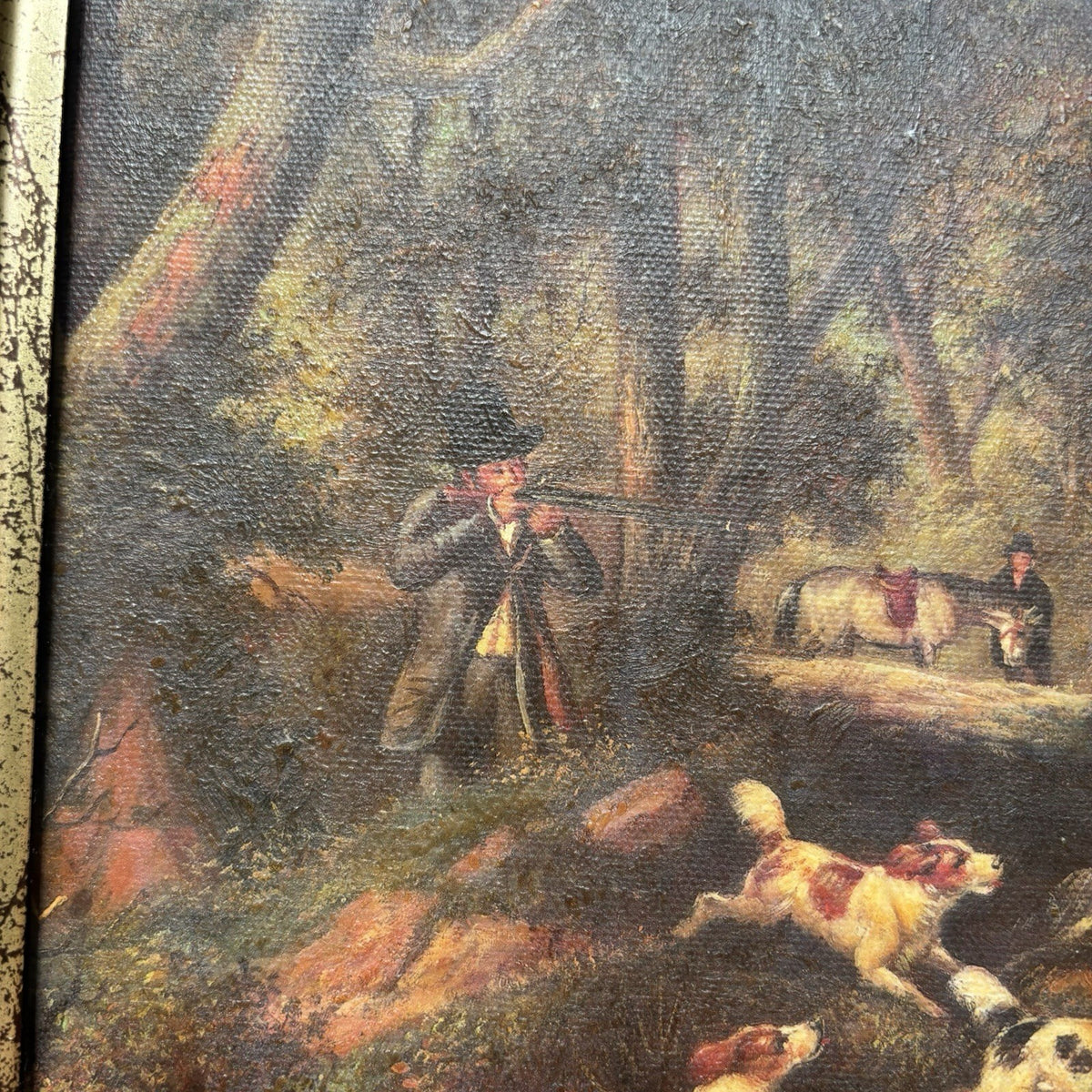 Vintage Hunting Scene Print - Framed - A Wardle