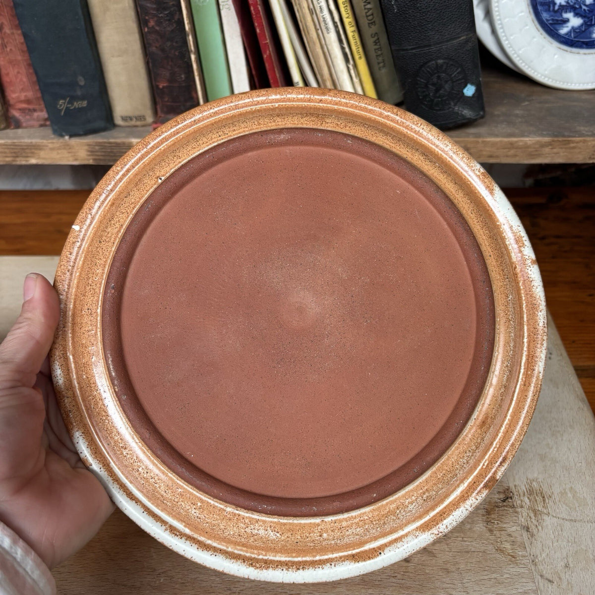 Vintage Large Cheese Dish With Mouse - Piggery Pottery Epworth - Farmhouse