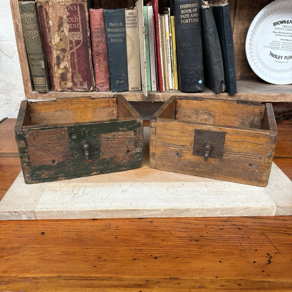 Vintage Wooden Storage Box - Military 1944 - Farmhouse - Cottage  Green or Brown
