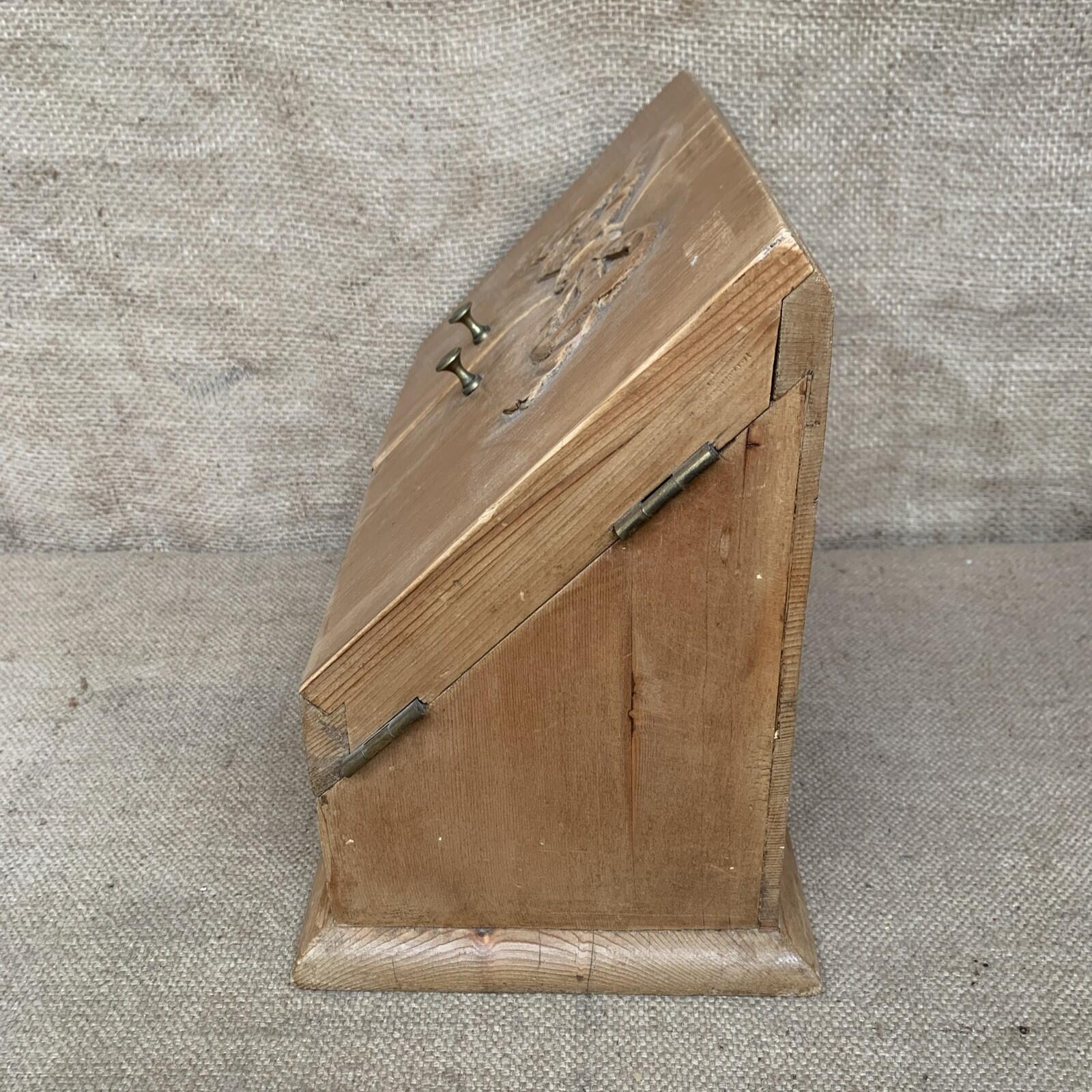 Carved Pine Writing / Stationery Box - Cottage - Rustic Home - Cottagecore