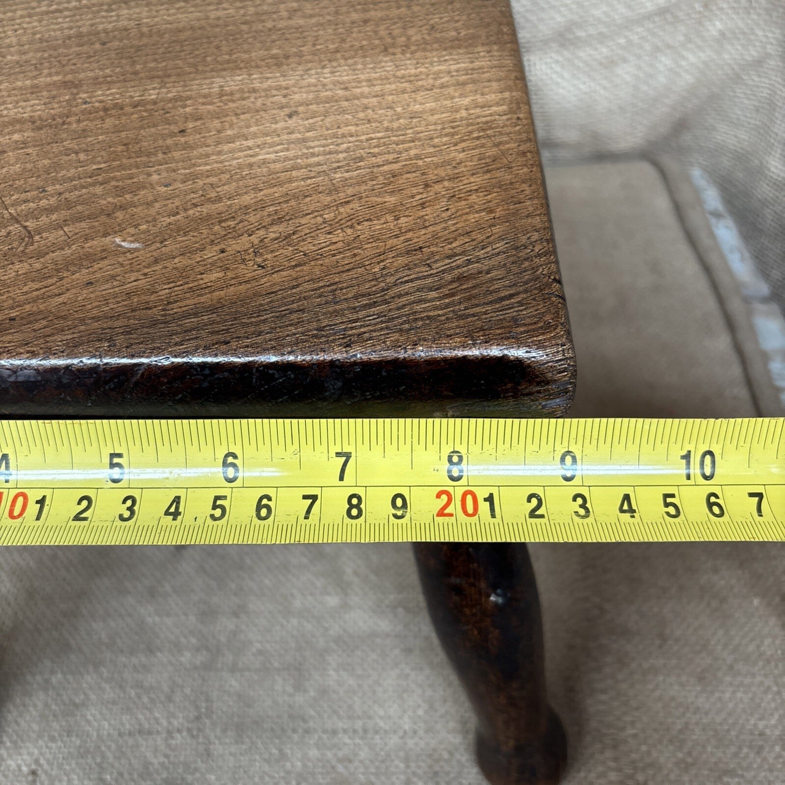 Antique Oak Stool - Farmhouse - Cottage - Plant Stand