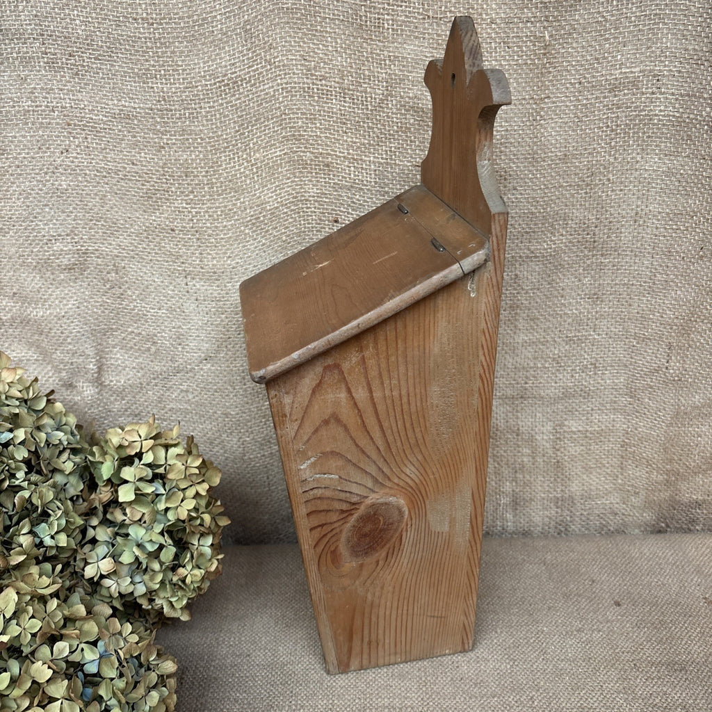 Antique Pine Candle Box - Wall Hanging - Farmhouse- Cottage