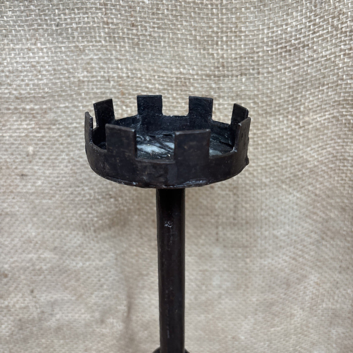 Wrought Iron Candle Holders - Pair - Gothic - Medieval Style - Pillar Candle
