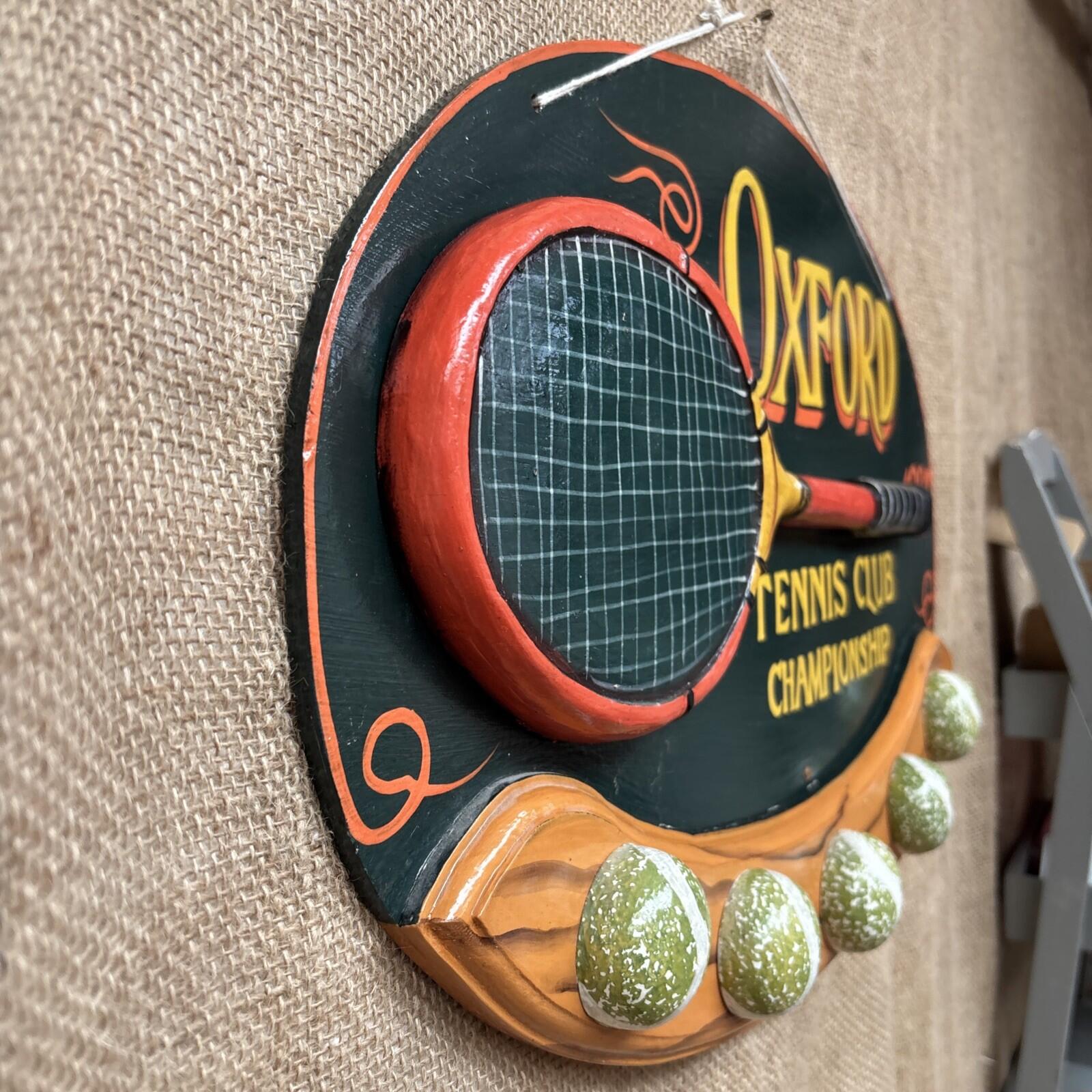 Tennis Hand Painted Sign - 3D - Oxford - 1927 - Wimbledon