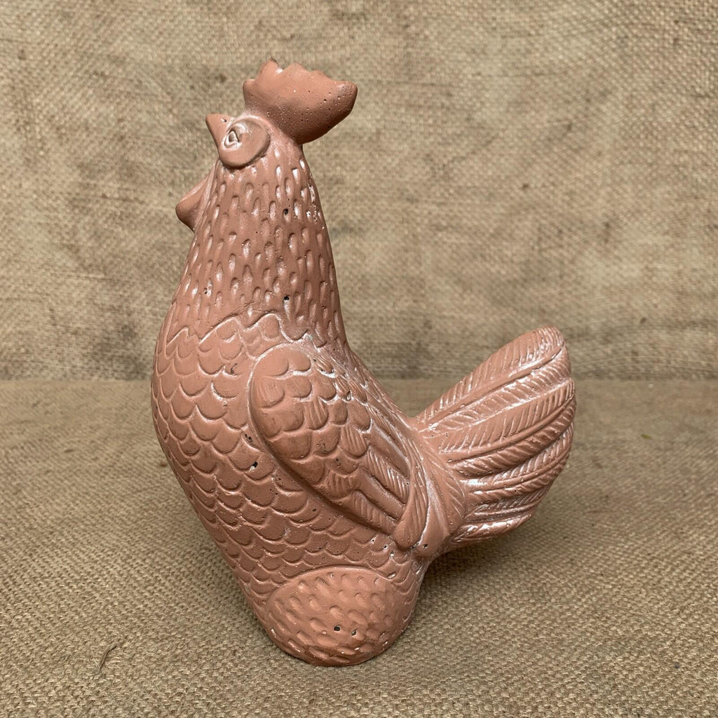 Concrete Painted Cockerel / Rooster - Farmhouse - Cottage - Garden Ornament