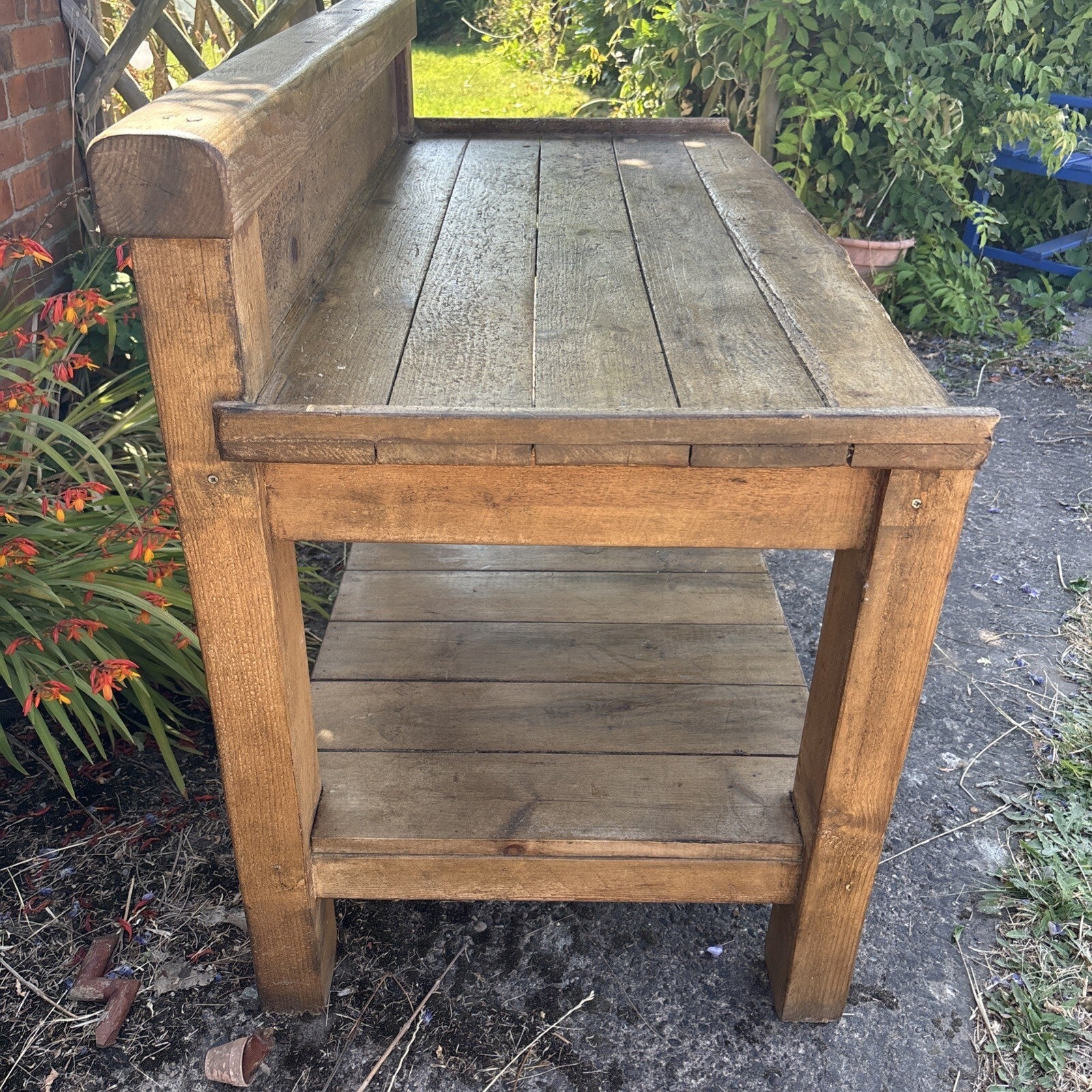 Vintage Rustic Potting Table / Prep Table - Farmhouse Cottage