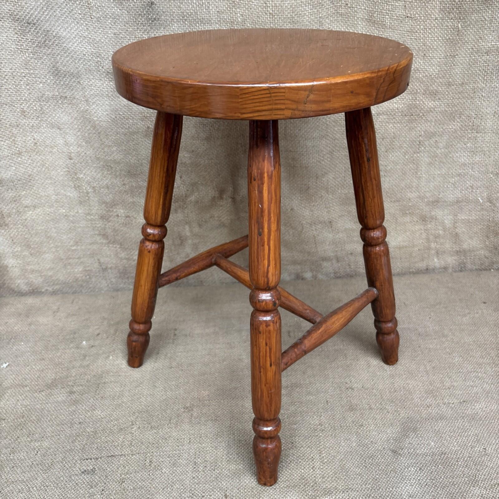 Vintage Wooden Stool - Farmhouse - Cottage - Plant Stand