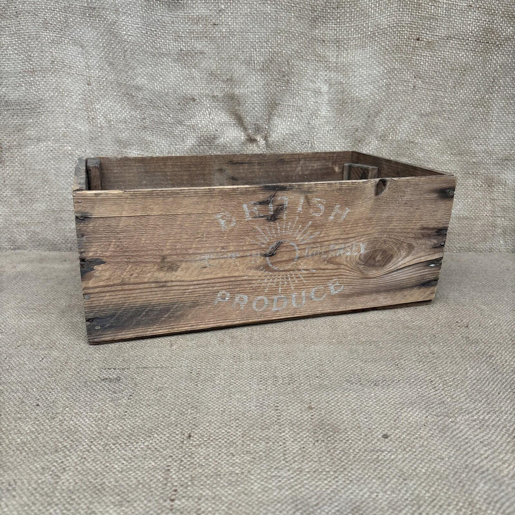 Vintage Wooden Produce Box - Guernsey - Farmhouse - Cottage - Garden - Rustic