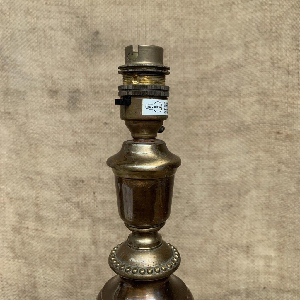 Vintage Table Lamp Bronze Effect Brushed Metal - Cottage - Farmhouse