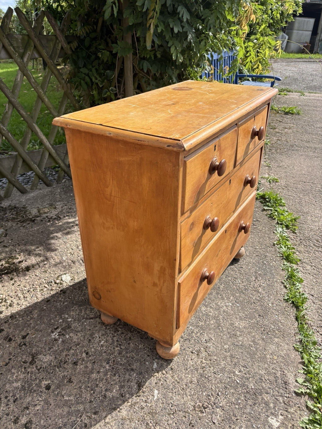 Pine Chest Of Drawers - Victorian - Antique - Cottage - Rustic - Victorian