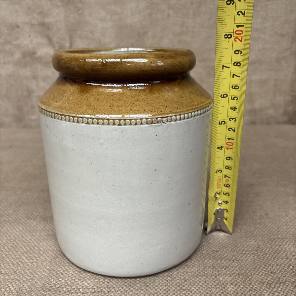 Vintage Stoneware Jar / Utensil Holder / Pickling Jar Farmhouse Kitchen
