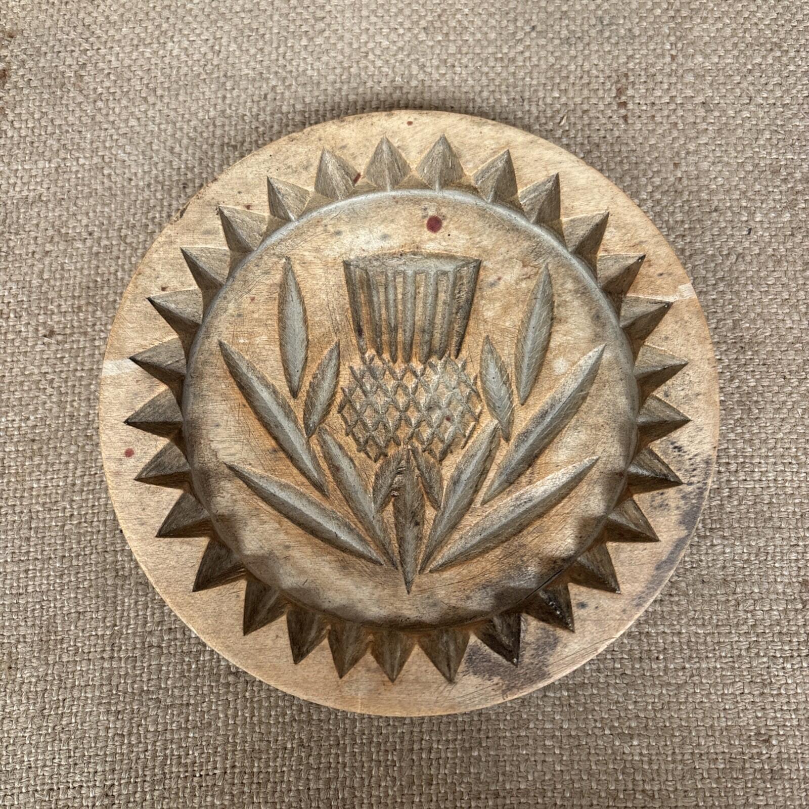 Antique Carved Wooden Shortbread Mould - Kitchenalia - Farmhouse Kitchen