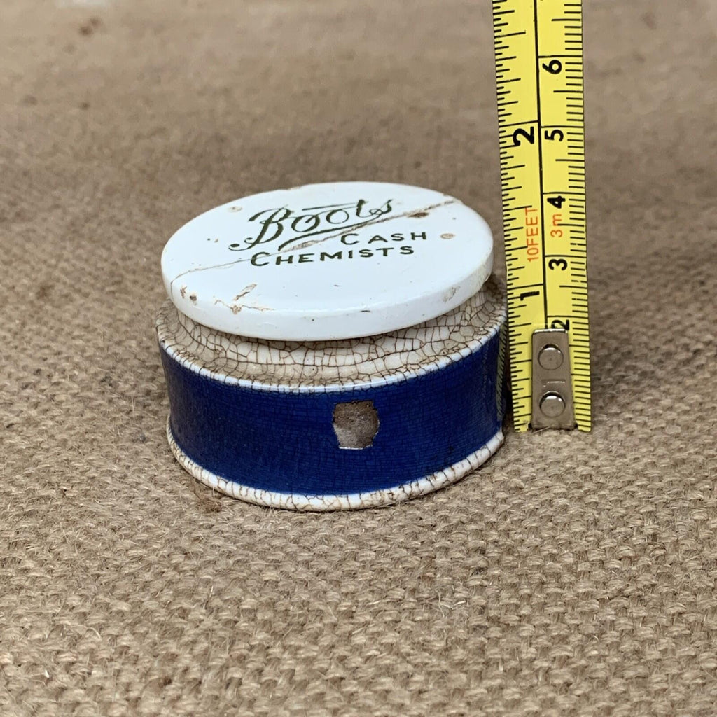 Vintage Boots Cash Chemist  Ceramic Pot Printed Lid