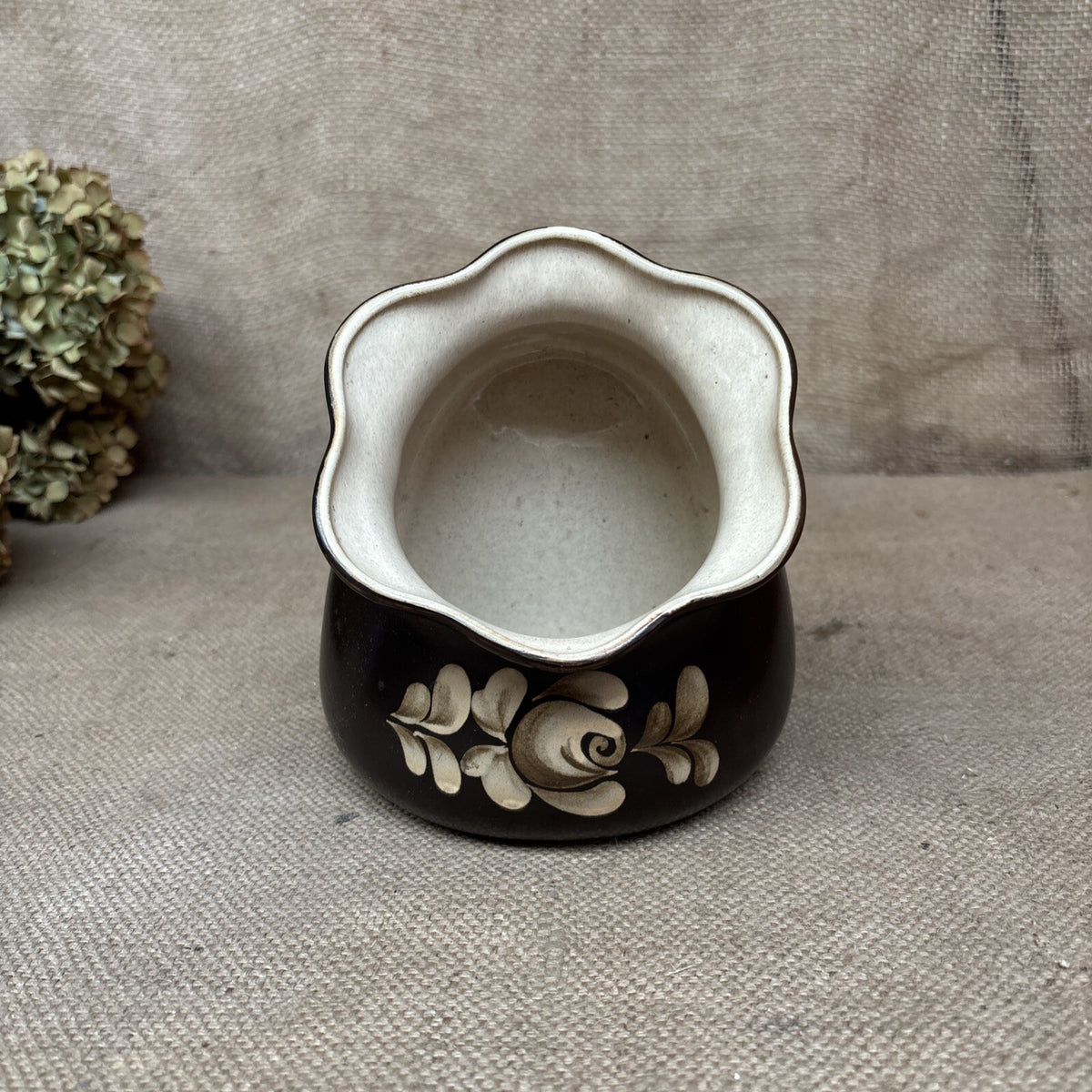 Denby Bakewell England Stoneware Salt Pig Storage Jar - Cottage - Farmhouse