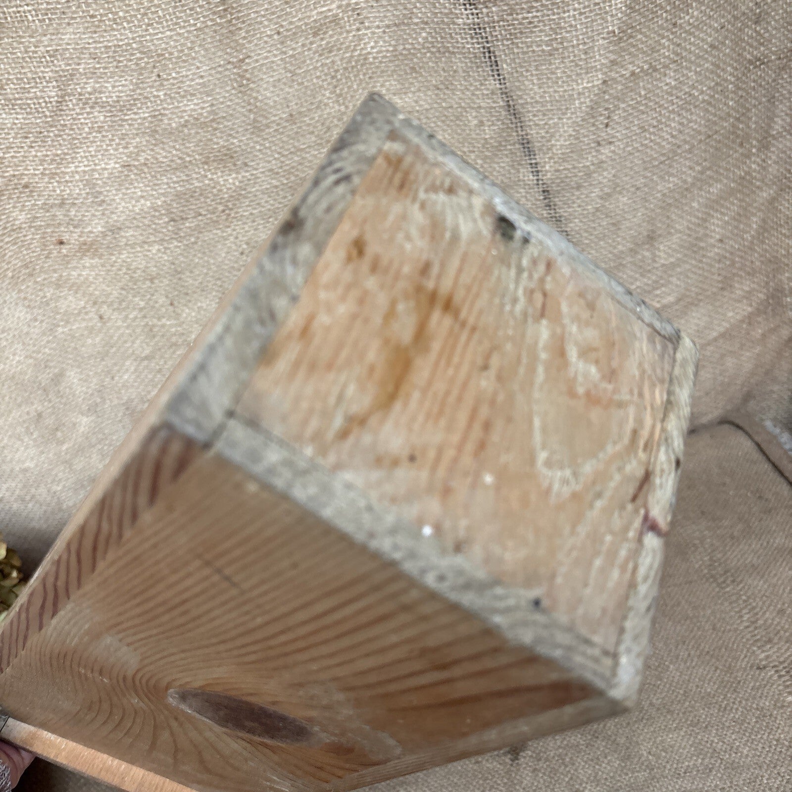 Antique Pine Candle Box - Wall Hanging - Farmhouse- Cottage