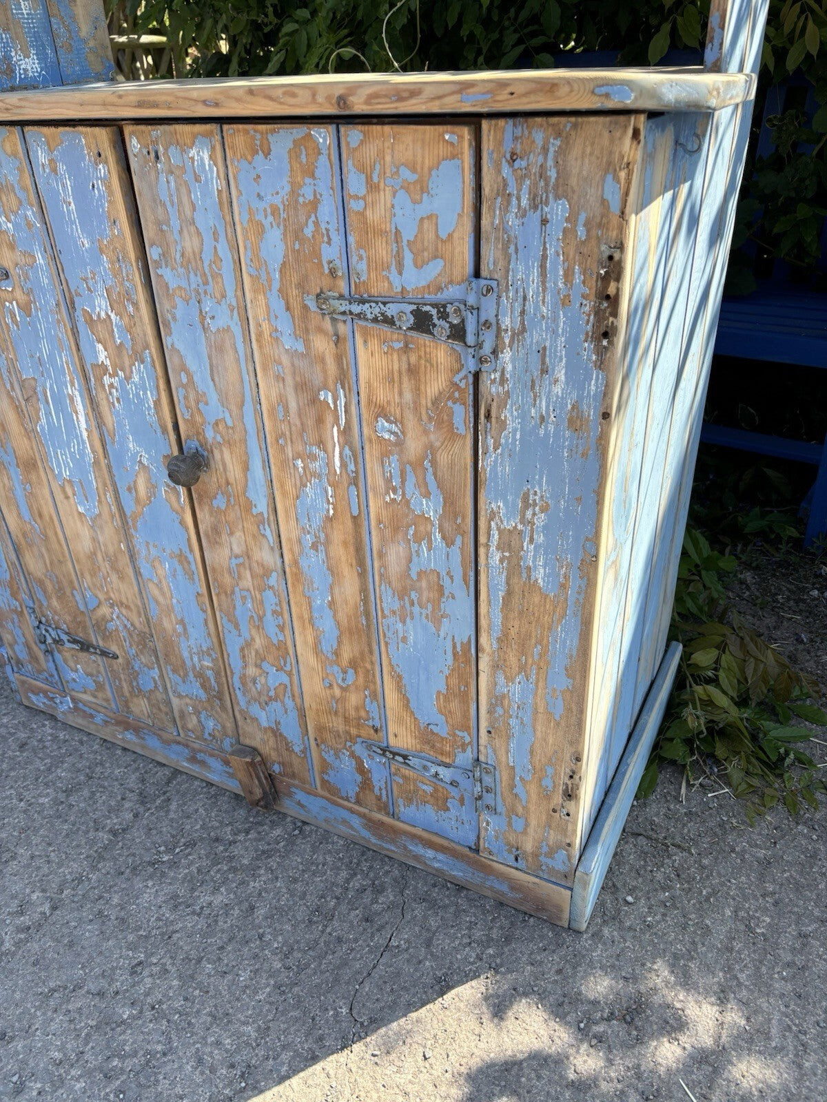 Antique Worn Painted Pine Dresser - French - Farmhouse - Cottage