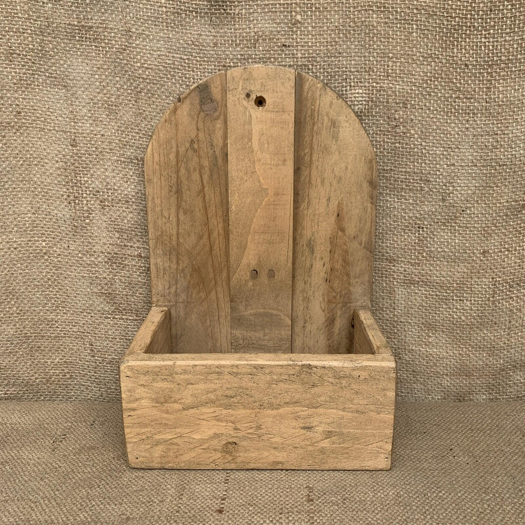 Rustic Wall Box - Worn Waxed Pine - Farmhouse - Cottage