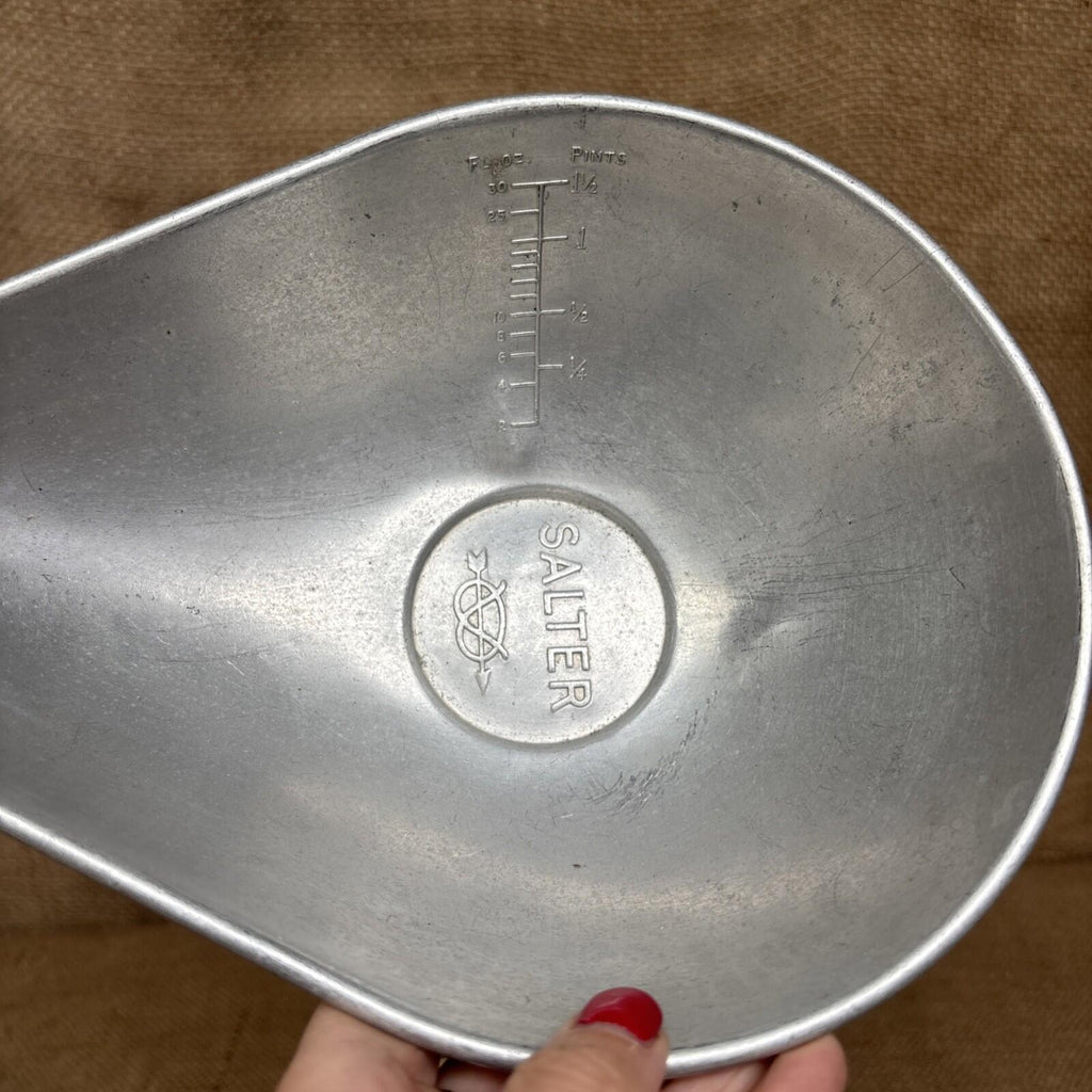 Vintage Salter Cookery Scale - Cream & Green - Kitchenalia - Farmhouse