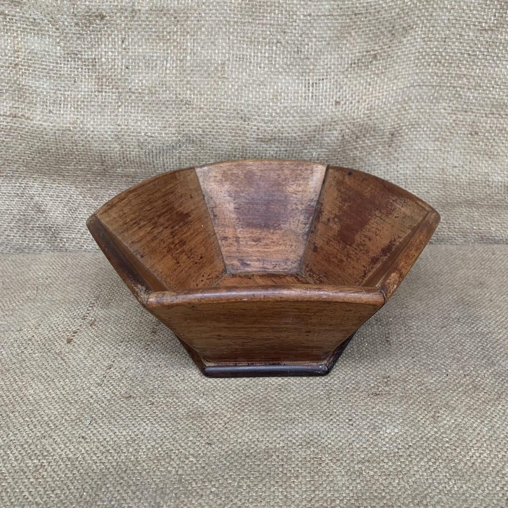 Vintage Hexagon Wooden Bowl - Farmhouse - Cottage