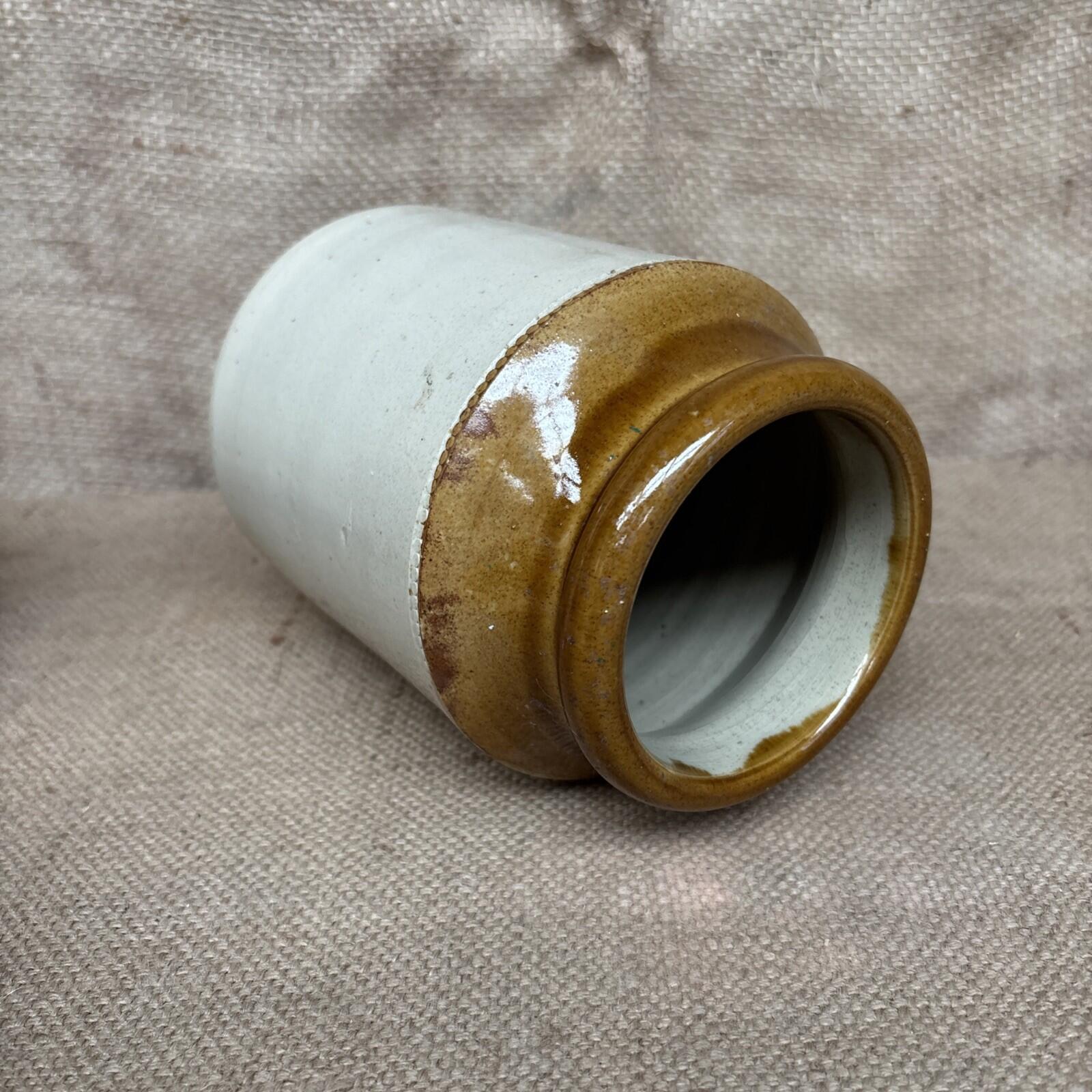 Vintage Stoneware Jar / Utensil Holder / Pickling Jar Farmhouse Kitchen