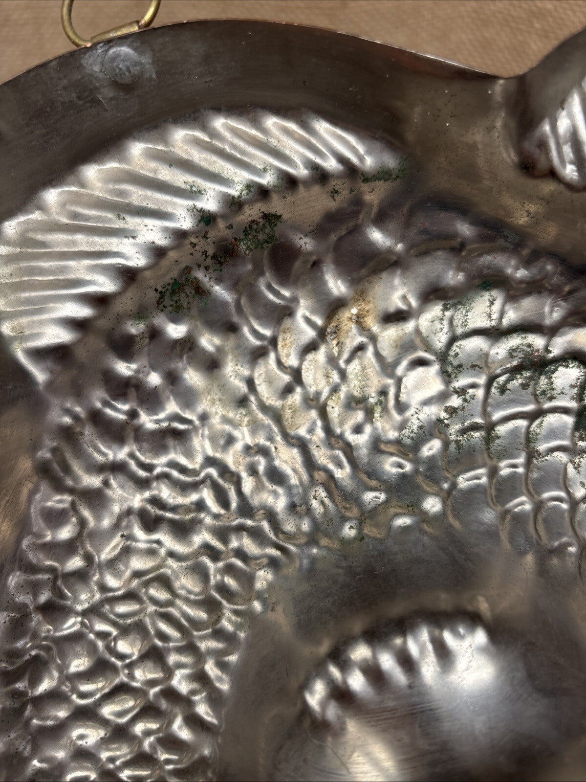 Vintage Copper Fish Mould - Tin Lined - Kitchenalia - Farmhouse