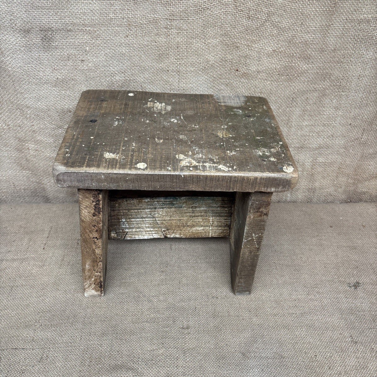 Rustic Stool - Wooden - Waxed Finish - Cottage - Farmhouse